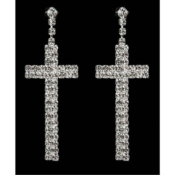 Cross Earrings - Picture 1 of 8